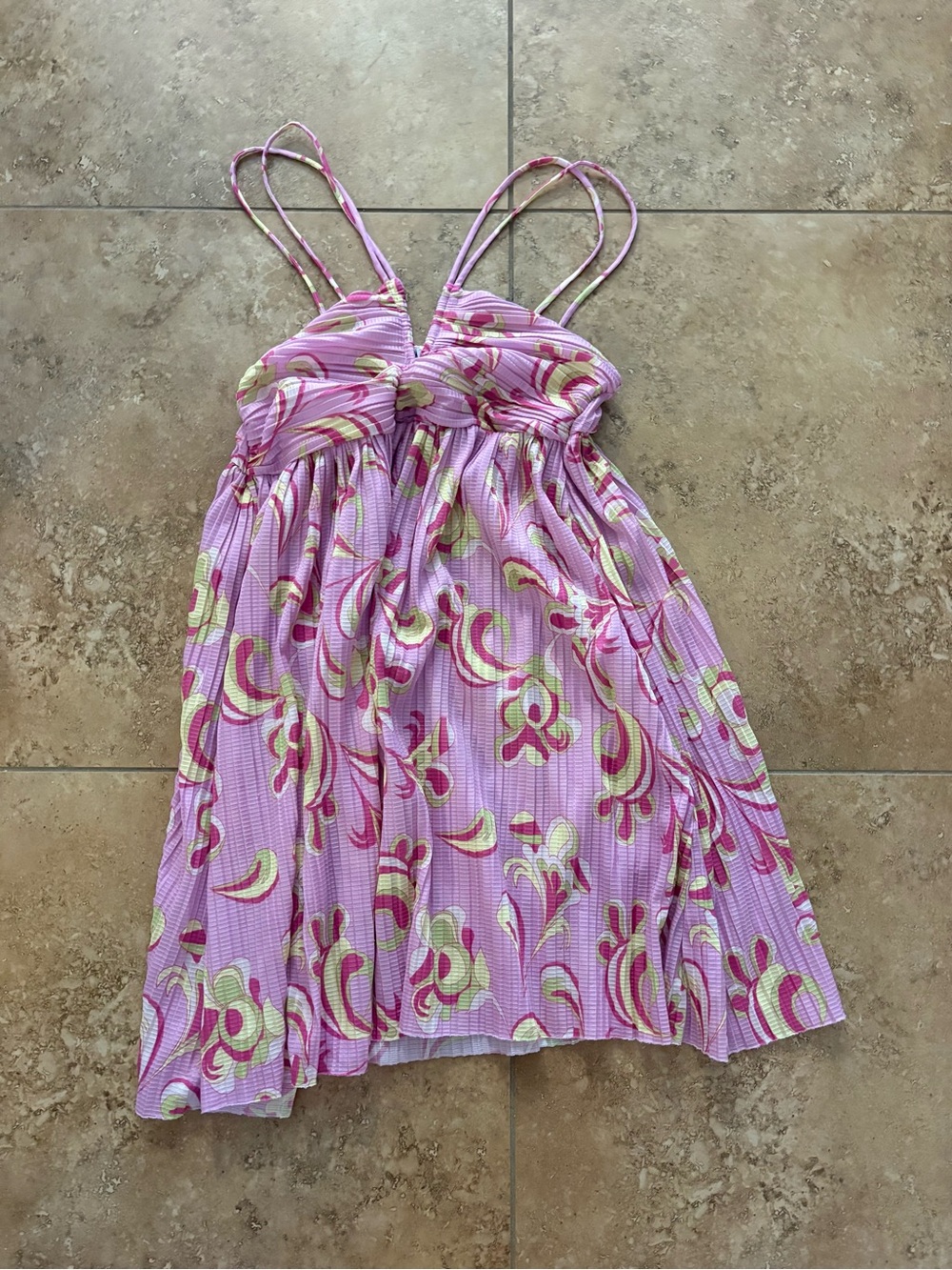 Zara Pink Floral Spaghetti Strap Sundress